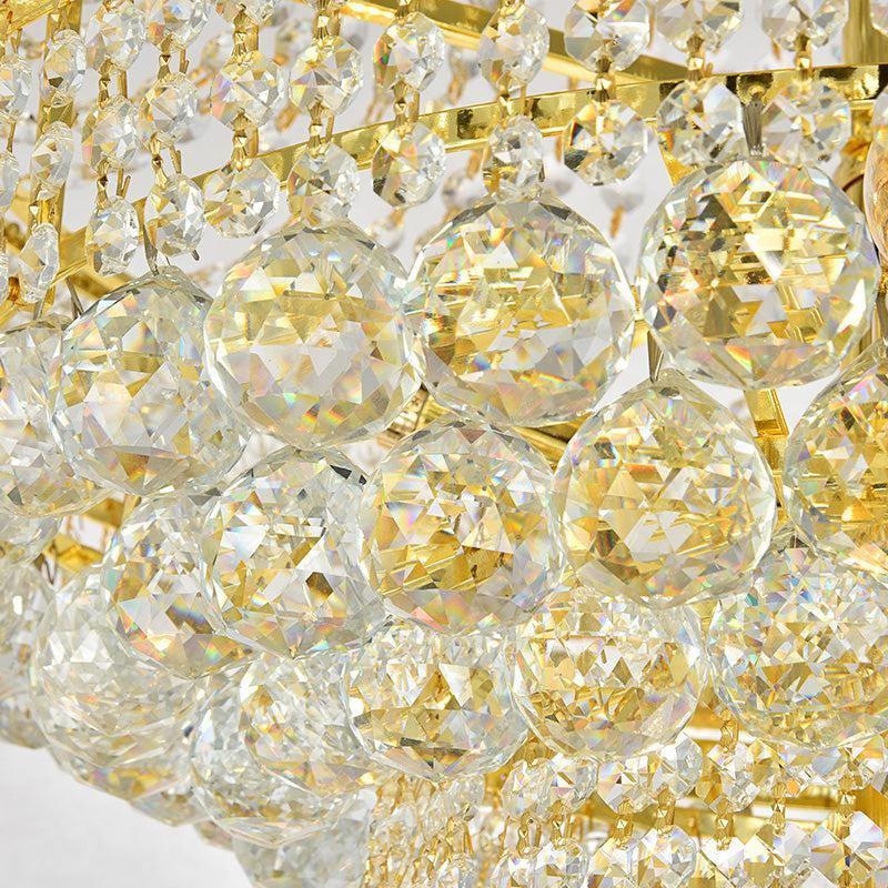 Luxury Crystal Chandelier for Grand Villa Hall and Duplex Staircase Lighting - fovolighting