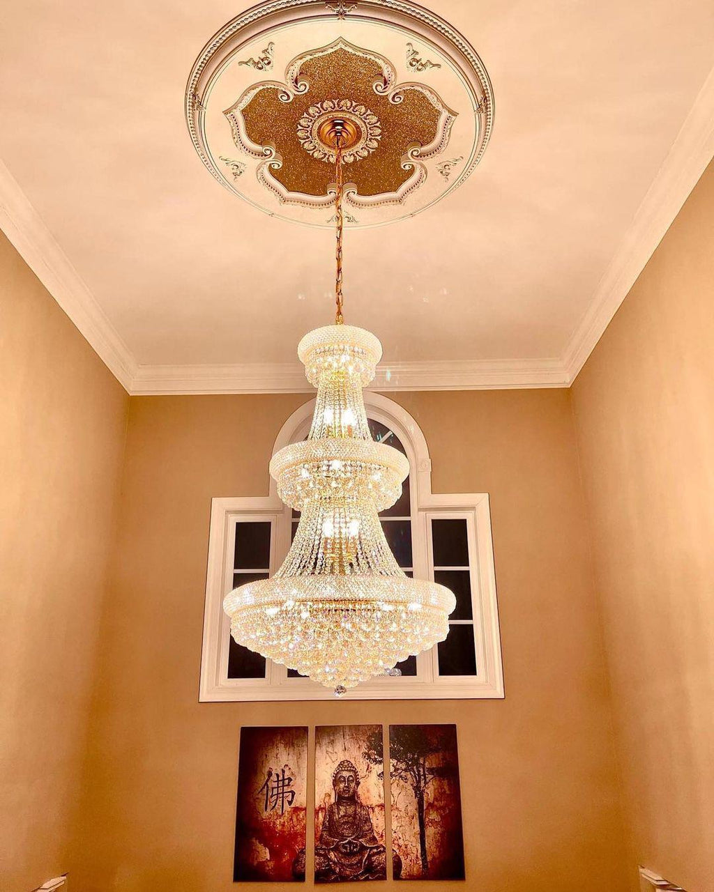 Luxury Crystal Chandelier for Grand Villa Hall and Duplex Staircase Lighting - fovolighting