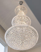 Luxury Crystal Chandelier for Grand Villa Hall and Duplex Staircase Lighting - fovolighting
