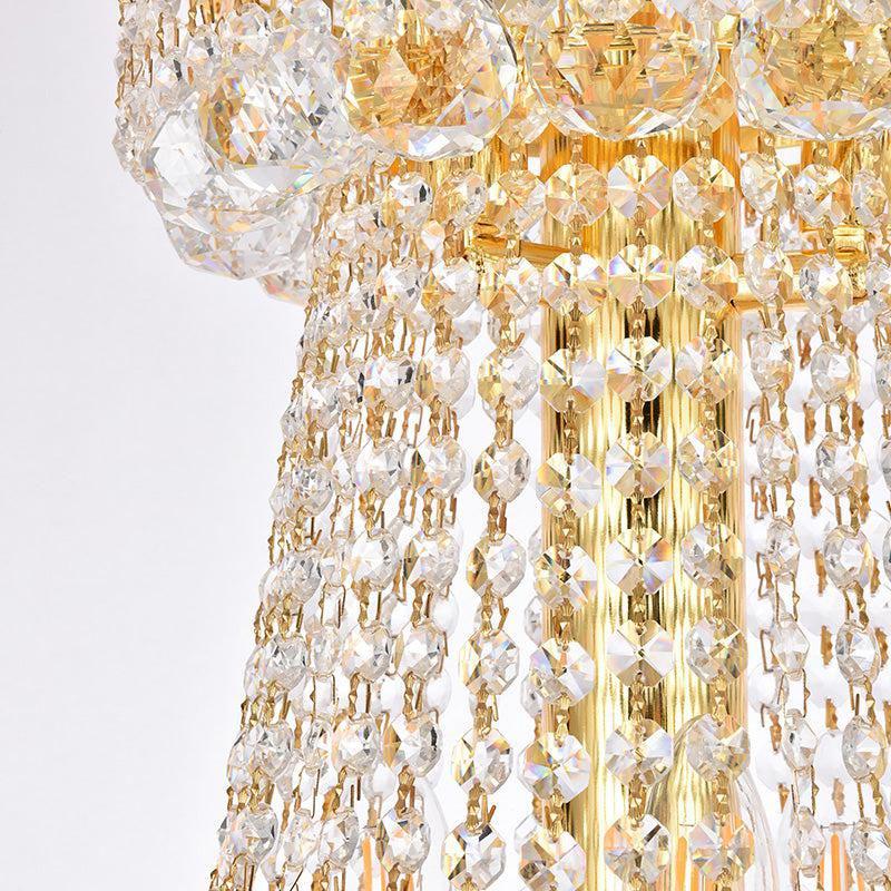 Luxury Crystal Chandelier for Grand Villa Hall and Duplex Staircase Lighting - fovolighting