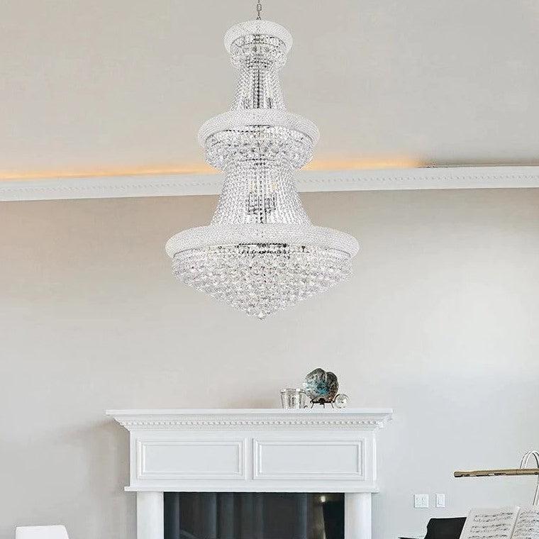 Luxury Crystal Chandelier for Grand Villa Hall and Duplex Staircase Lighting - fovolighting