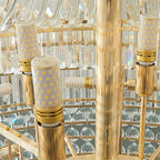 Luxury Extra Large Round Ceiling Lighting Fixture Stately Crystal Chandelier For Foyer Entryway/ Entrance - fovolighting