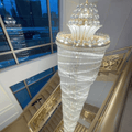 Luxury Extra Long Crystal Chandelier for Villa/Staircase/Foyer - fovolighting