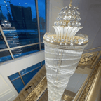 Luxury Extra Long Crystal Chandelier for Villa/Staircase/Foyer - fovolighting
