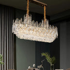 Luxury Hotel Hallway Ceiling Lighting Fixture Large Round Crystal Chandelier For Foyer Living Room Staircase - fovolighting