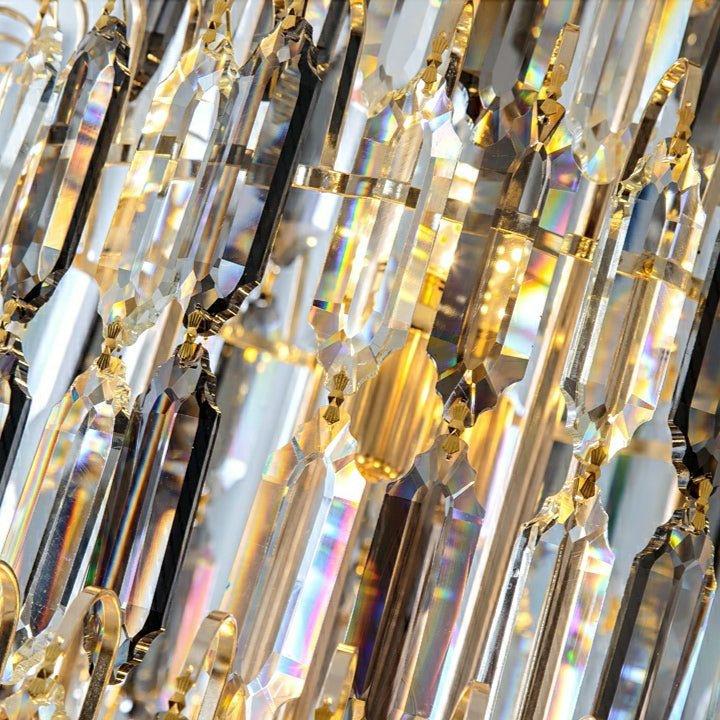 Luxury Large Foyer Staircase K9 Crystal Chandelier Long Ceiling Lighting Fixture For Living Room Hall - fovolighting