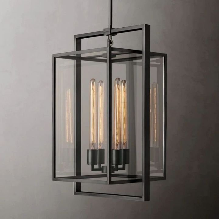 Lykke Glass Lantern Modern Pendant - fovolighting