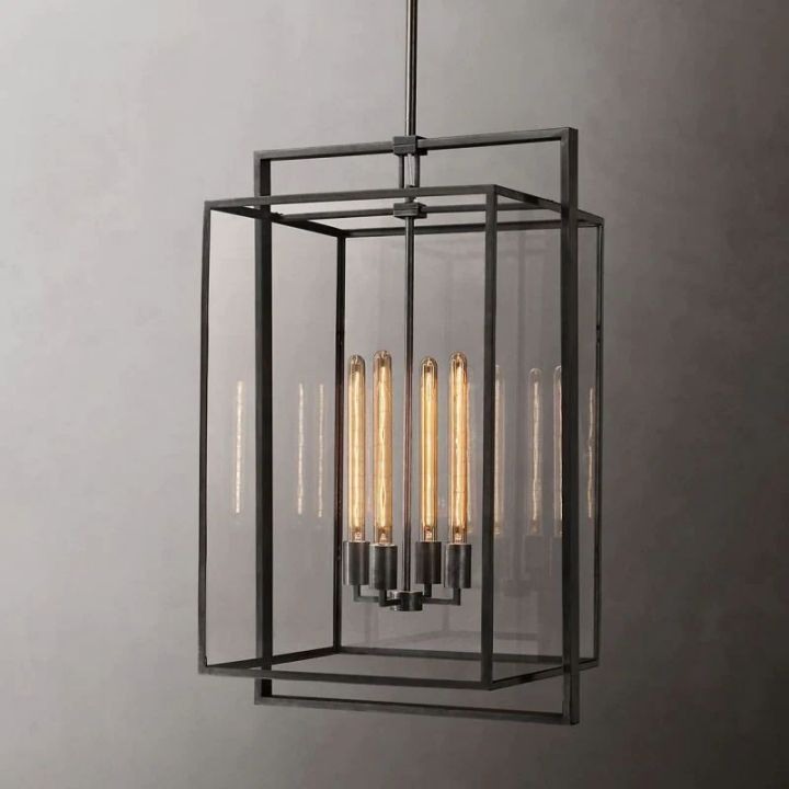 Lykke Glass Lantern Modern Pendant - fovolighting