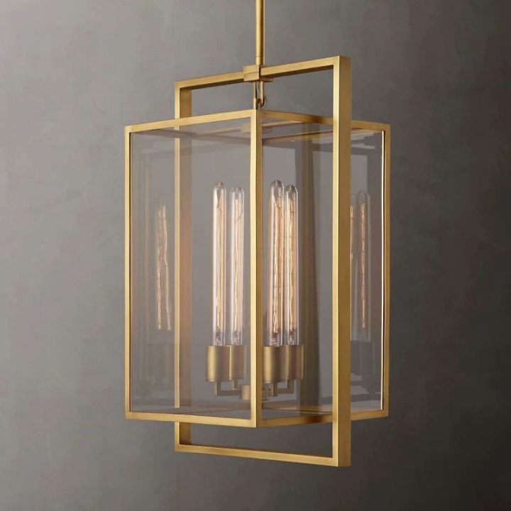 Lykke Glass Lantern Modern Pendant - fovolighting