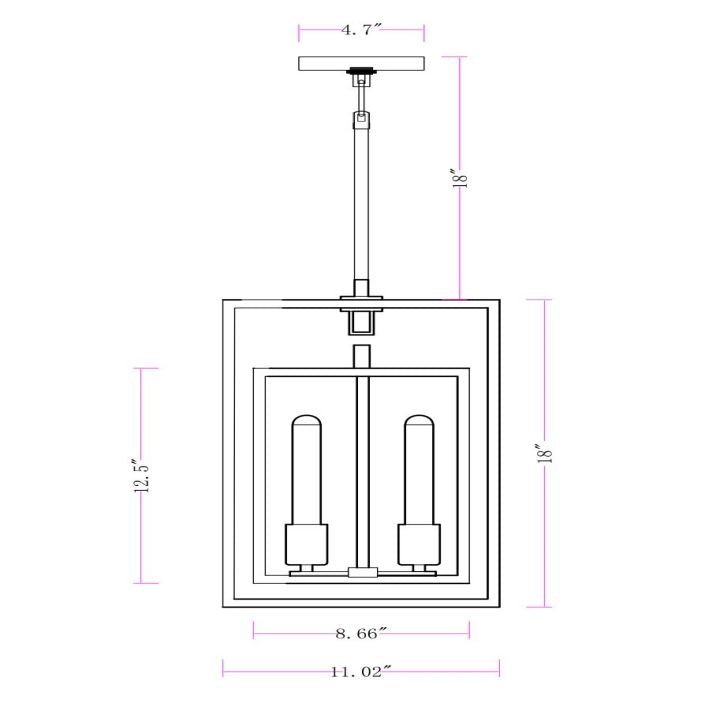 Lykke Glass Lantern Modern Pendant - fovolighting
