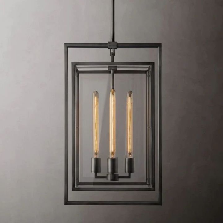 Lykke Glass Lantern Modern Pendant - fovolighting