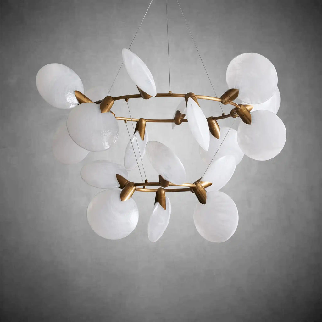 Lyla 2 - Tiered Halo Chandelier - fovolighting