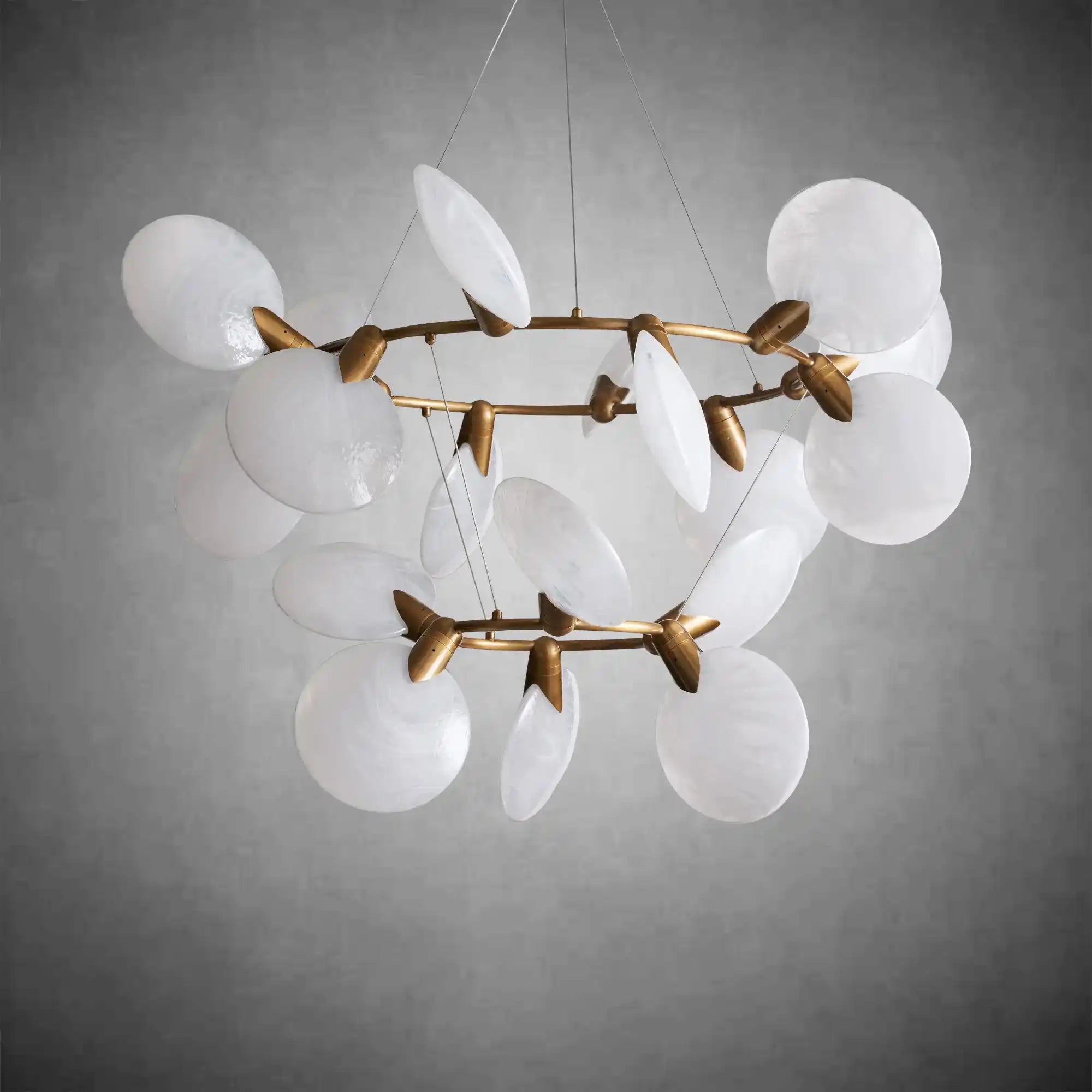Lyla 2 - Tiered Halo Chandelier - fovolighting