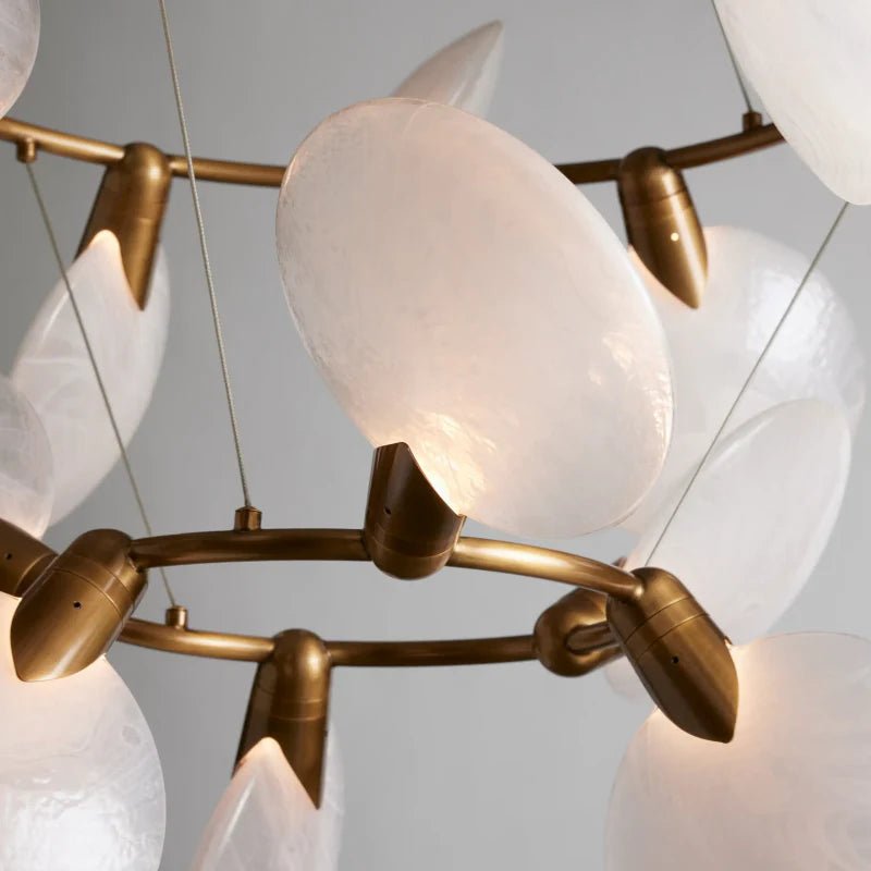 Lyla 2 - Tiered Halo Chandelier - fovolighting
