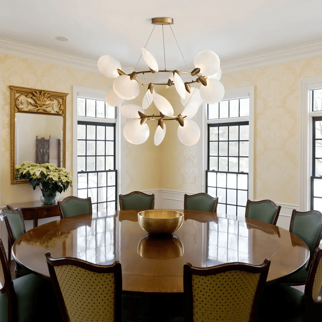 Lyla 2 - Tiered Halo Chandelier - fovolighting