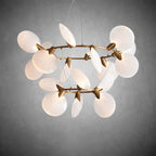 Lyla 2 - Tiered Halo Chandelier - fovolighting