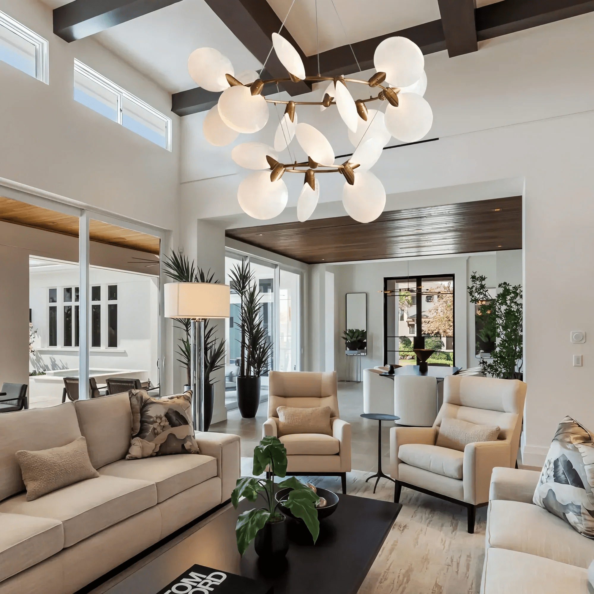 Lyla 2 - Tiered Halo Chandelier - fovolighting
