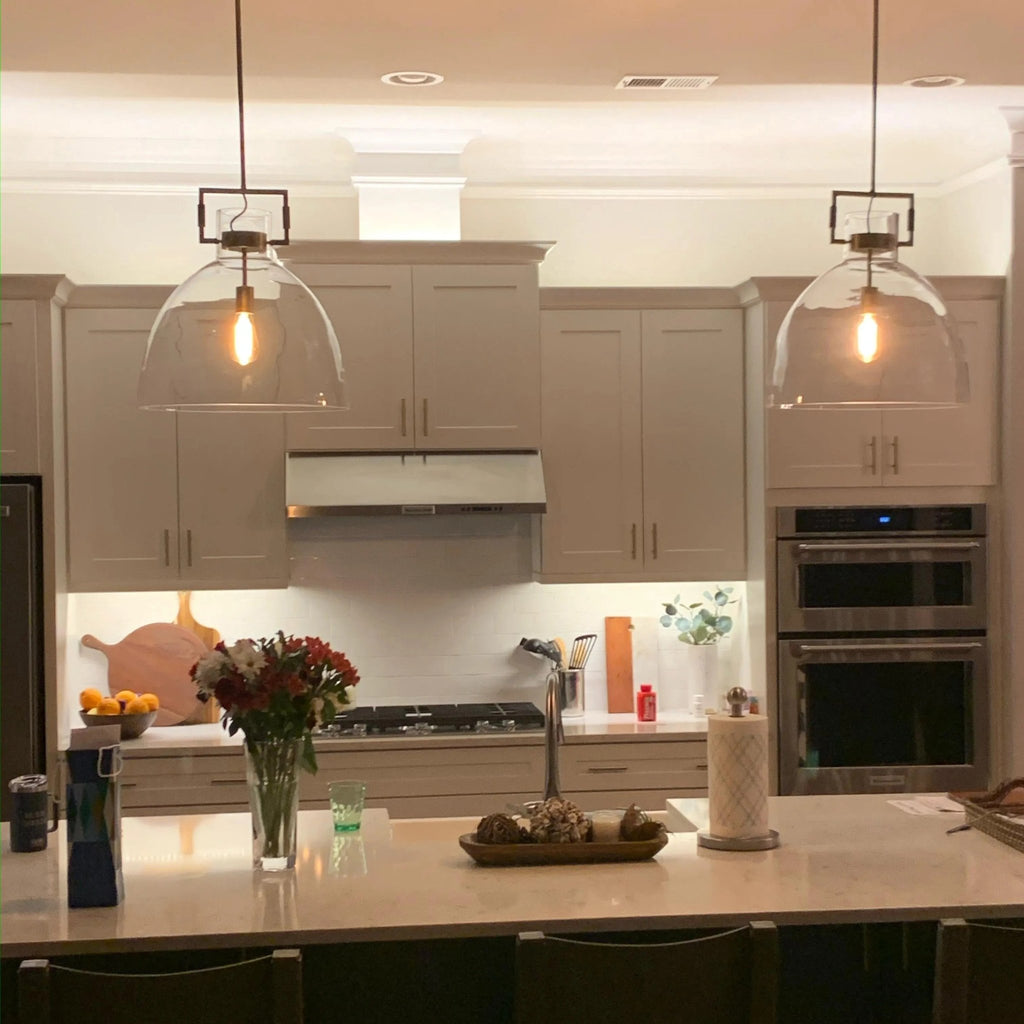 Machinise Glass Cloche Pendant Light - fovolighting