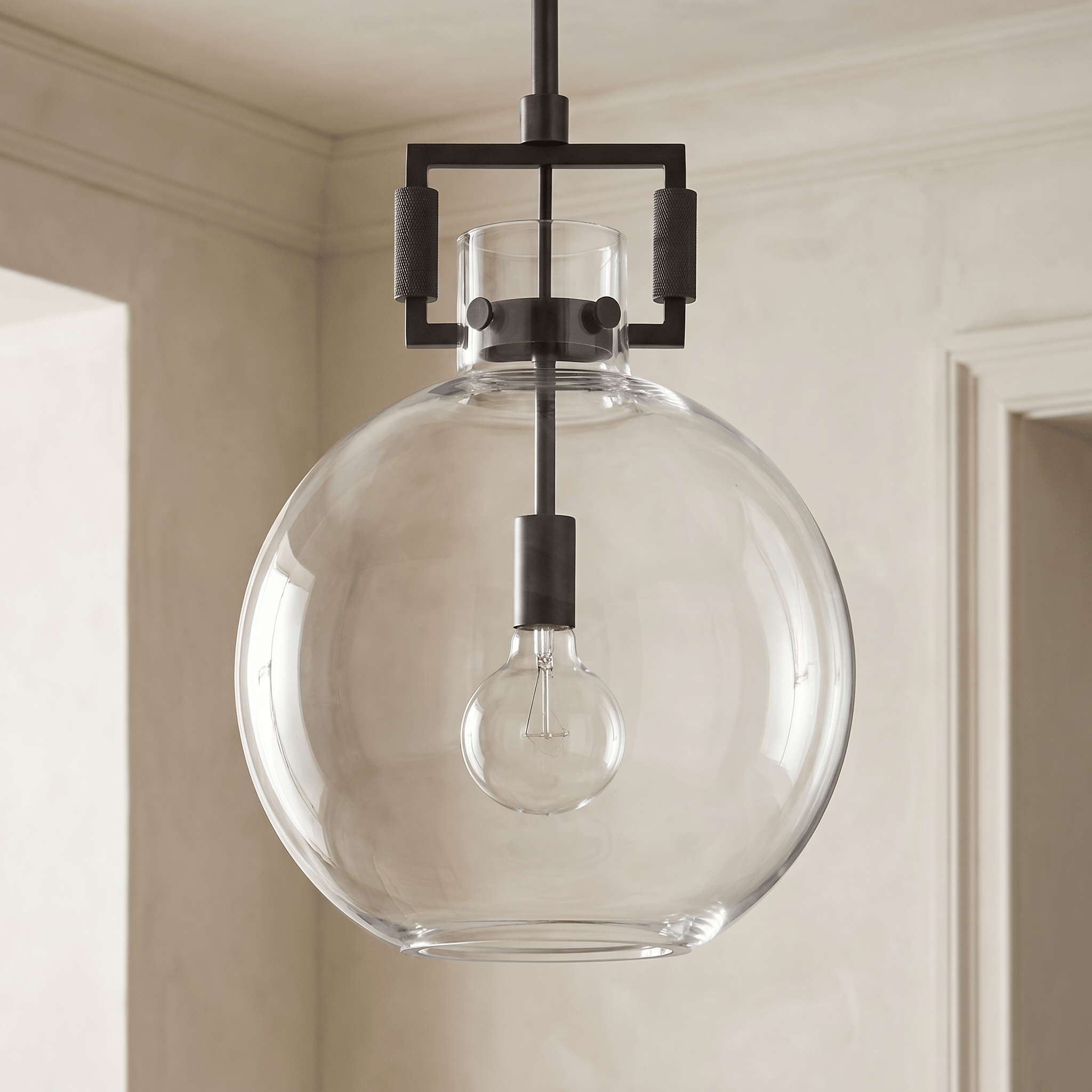 Machinise Glass Globe Pendant - fovolighting