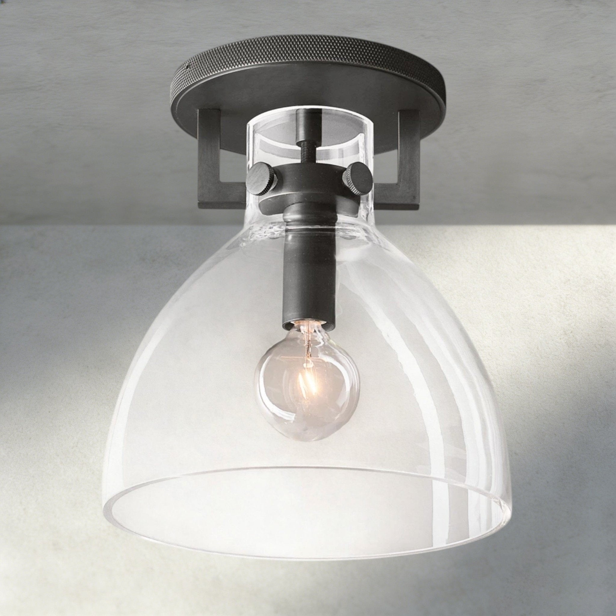 Machunst Glass Cloche Flushmount - fovolighting