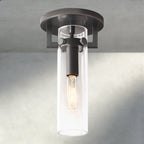 MACHUNST GLASS CYLINDER FLUSHMOUNT - fovolighting