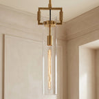 Machunst Glass Cylinder Pendant 12", 22" - fovolighting