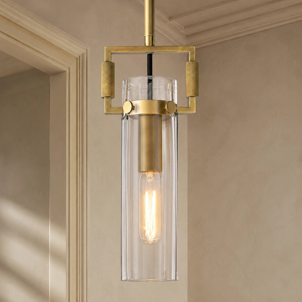Machunst Glass Cylinder Pendant 12", 22" - fovolighting