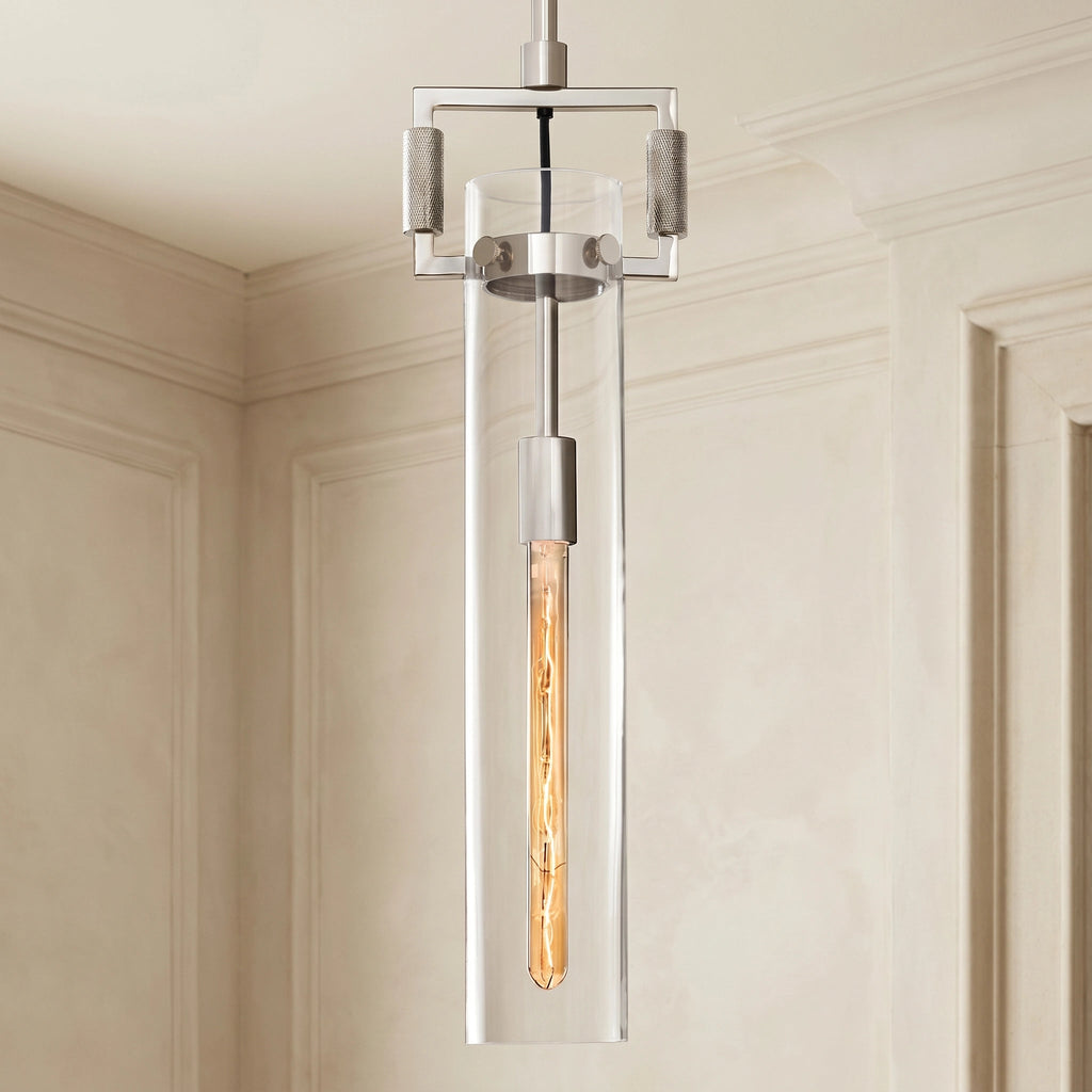 Machunst Glass Cylinder Pendant 12", 22" - fovolighting