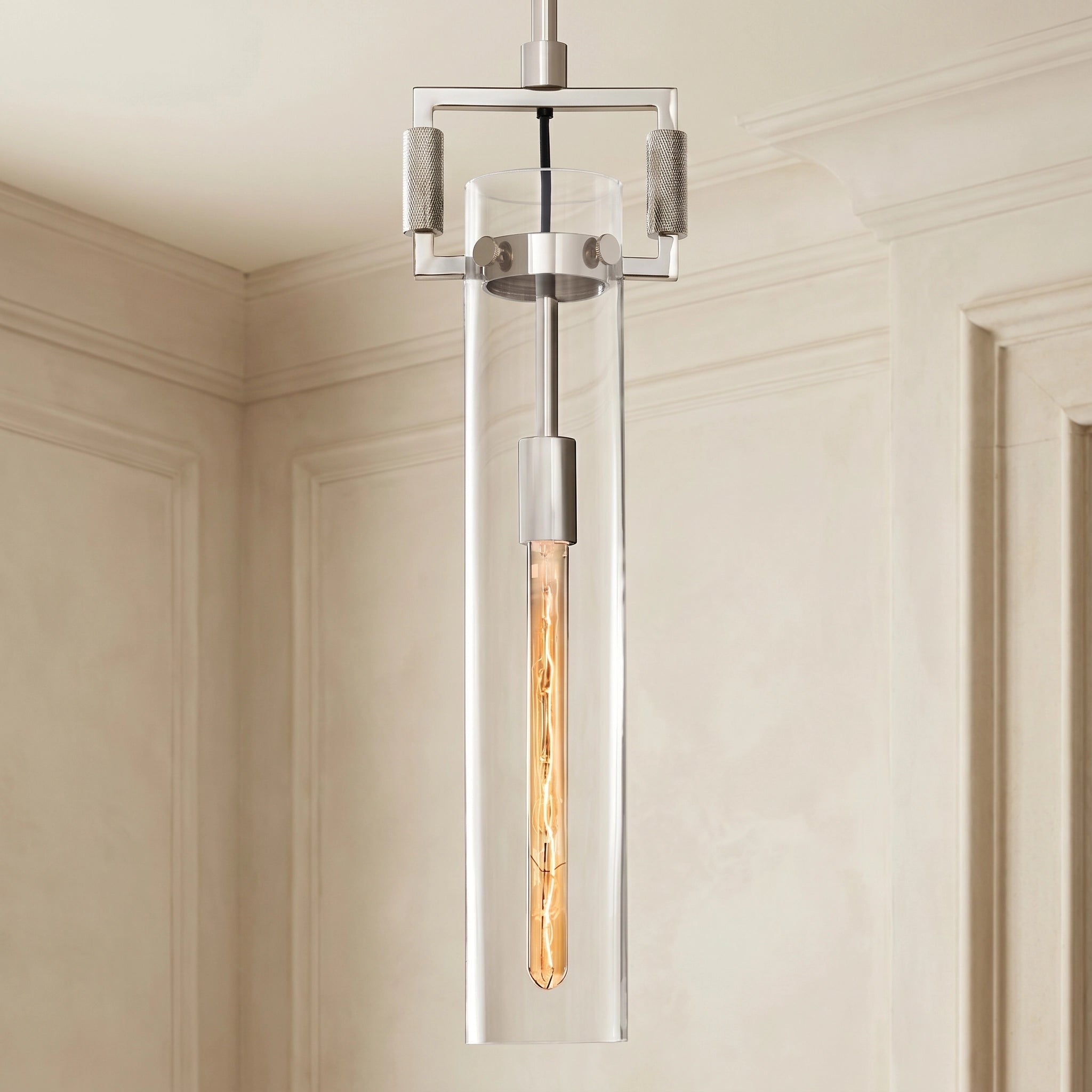 Machunst Glass Cylinder Pendant 12", 22" - fovolighting