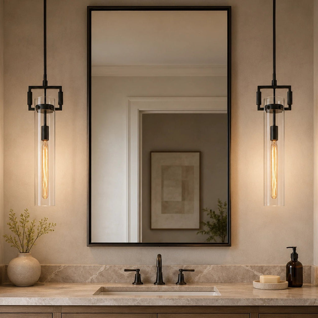 Machunst Glass Cylinder Pendant 12", 22" - fovolighting