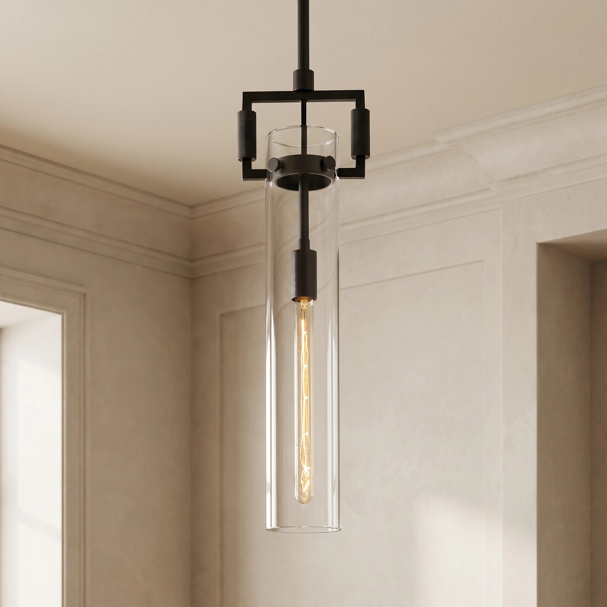 Machunst Glass Cylinder Pendant 12", 22" - fovolighting