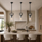 Machunst Glass Cylinder Pendant 12", 22" - fovolighting