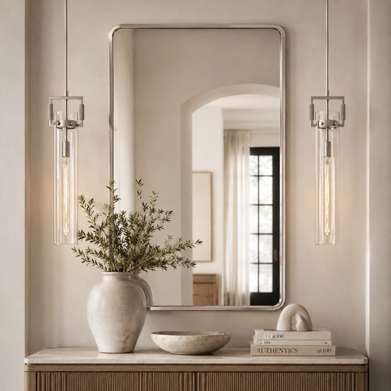 Machunst Glass Cylinder Pendant 12", 22" - fovolighting