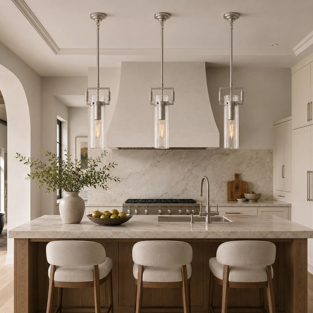 Machunst Glass Cylinder Pendant 12", 22" - fovolighting