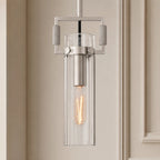 Machunst Glass Cylinder Pendant 12", 22" - fovolighting
