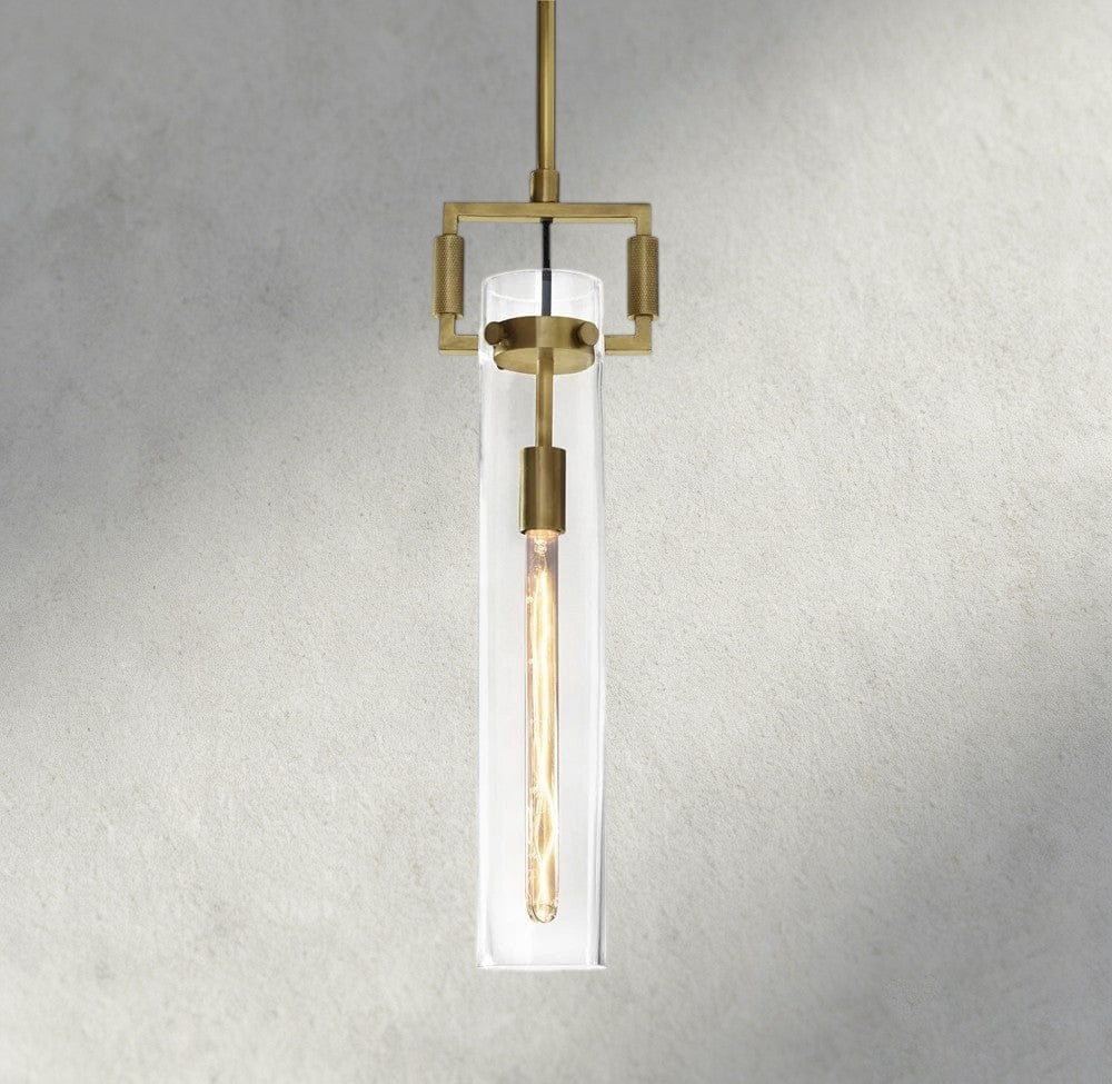 Machunst Glass Cylinder Pendant 12", 22" - fovolighting