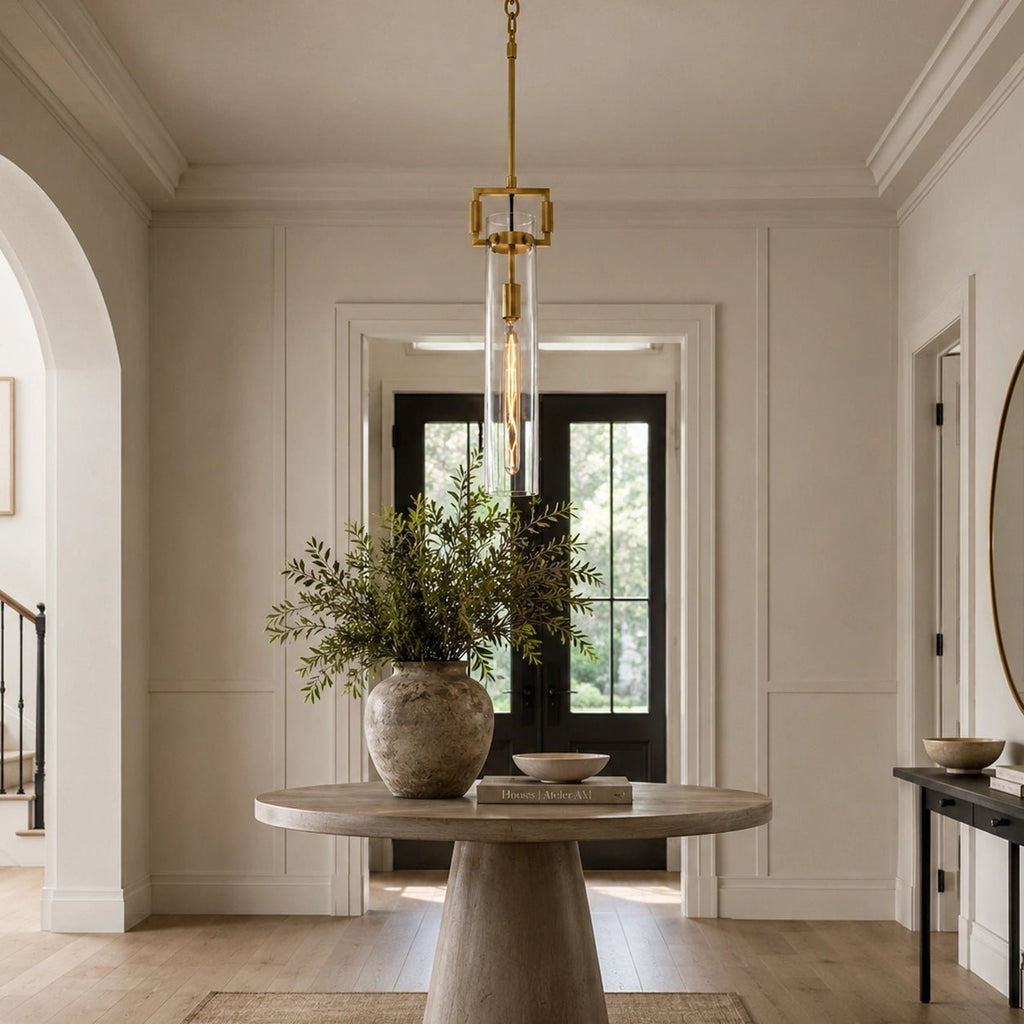 Machunst Glass Cylinder Pendant 12", 22" - fovolighting