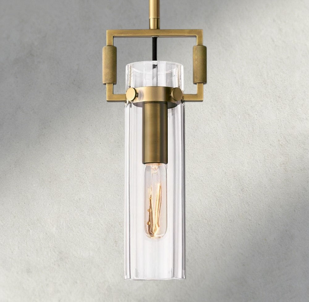 Machunst Glass Cylinder Pendant 12", 22" - fovolighting