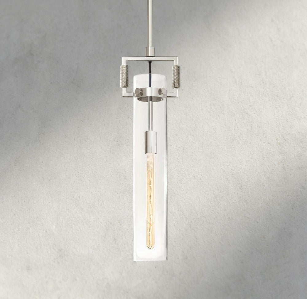 Machunst Glass Cylinder Pendant 12", 22" - fovolighting