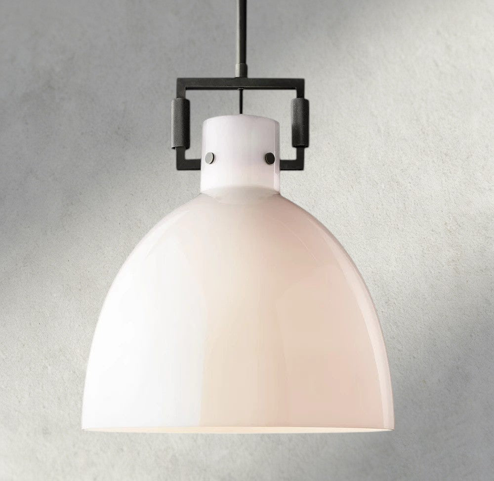 MACHUNST MILK GLASS CLOCHE PENDANT 10", 14", 18" - fovolighting