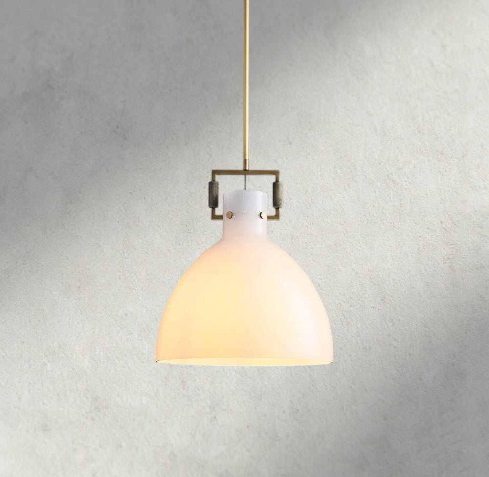 MACHUNST MILK GLASS CLOCHE PENDANT 10", 14", 18" - fovolighting