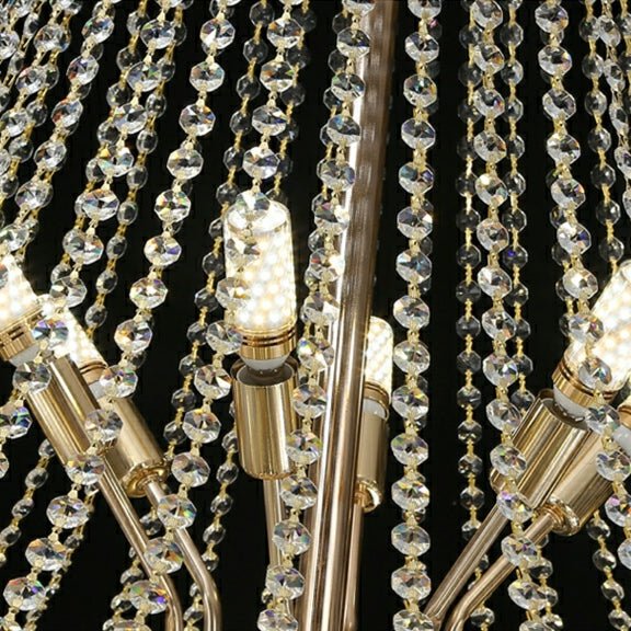 Magnificent Extra Large Foyer Hall Chandelier Tiered Crystal Ceiling Lighting Fixture For Living Room Decor - fovolighting