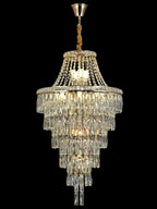 Magnificent Extra Large Foyer Hall Chandelier Tiered Crystal Ceiling Lighting Fixture For Living Room Decor - fovolighting