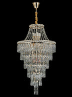 Magnificent Extra Large Foyer Hall Chandelier Tiered Crystal Ceiling Lighting Fixture For Living Room Decor - fovolighting