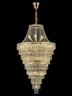 Magnificent Extra Large Foyer Hall Chandelier Tiered Crystal Ceiling Lighting Fixture For Living Room Decor - fovolighting