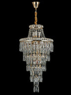 Magnificent Extra Large Foyer Hall Chandelier Tiered Crystal Ceiling Lighting Fixture For Living Room Decor - fovolighting