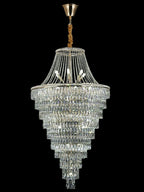 Magnificent Extra Large Foyer Hall Chandelier Tiered Crystal Ceiling Lighting Fixture For Living Room Decor - fovolighting