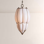 Mara Caged Opal Glass & Brass Large Pendant - fovolighting