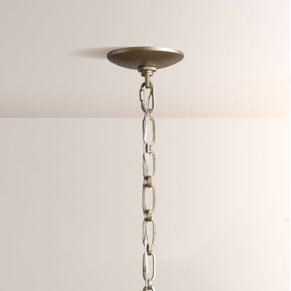 Mara Caged Opal Glass & Brass Large Pendant - fovolighting