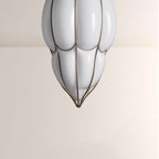 Mara Caged Opal Glass & Brass Large Pendant - fovolighting
